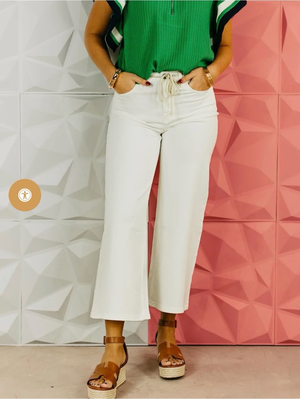 ***NWT Vervet Denim | High Rise Crop Tie Denim, size 26